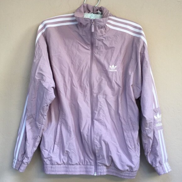 ADIDAS ORIGINALS Youth New Icon Track Jacket Small Zip-Front Lavender Casual - Picture 1 of 11